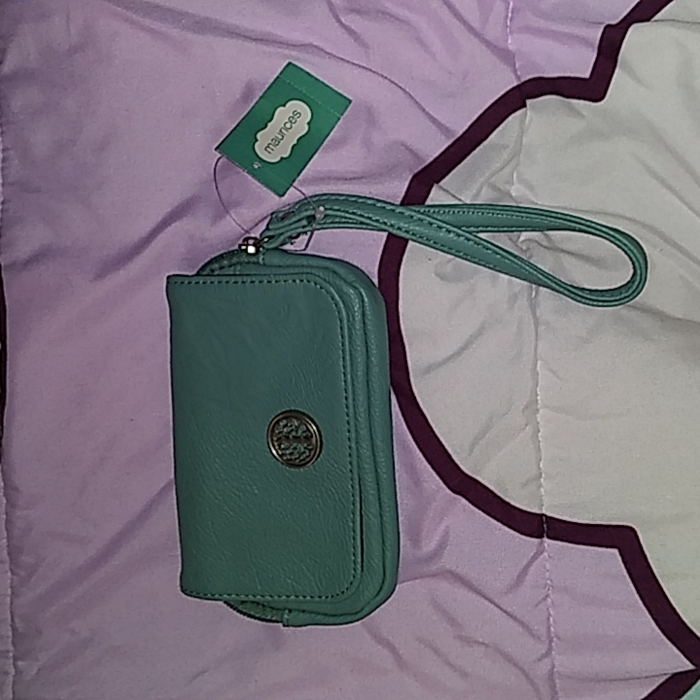 Maurices wristlet clutch teal